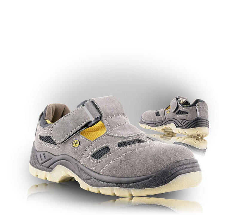 BERN bezpečnostný sandál sivý