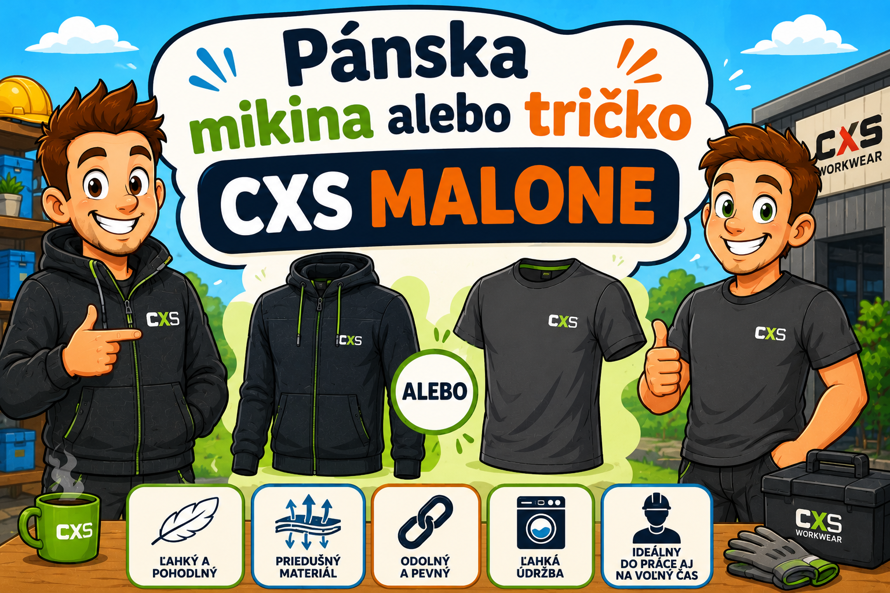 Všestranná funkčná vrstva: Pánska mikina a tričko CXS MALONE