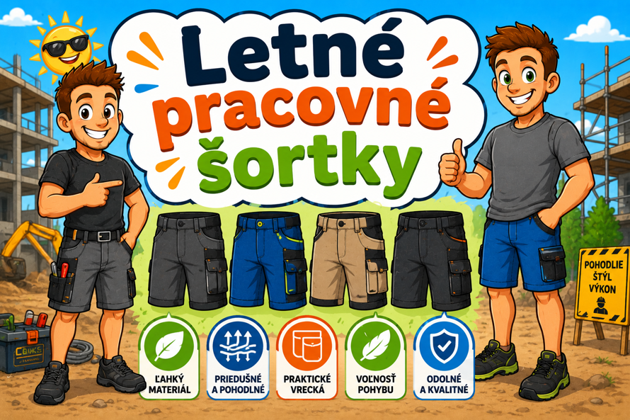 Montérkové šortky: Priedušné a odolné riešenie pre prácu v teplom počasí