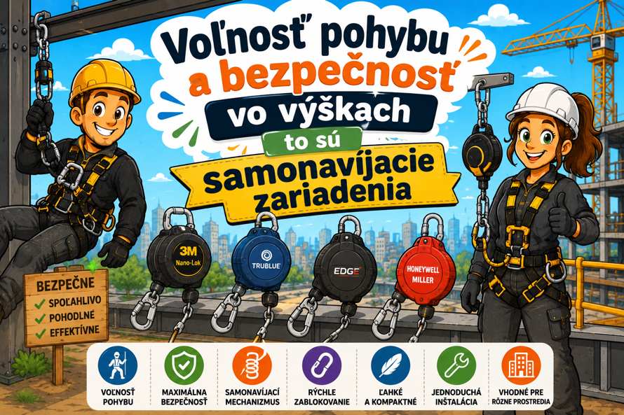 Samonavíjacie bloky EN 360: Automatické napínanie lana eliminuje dĺžku voľného pádu