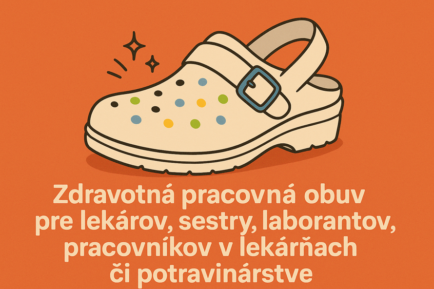 Pohodlná biela zdravotná pracovná obuv pre lekárov, sestry a laborantov.