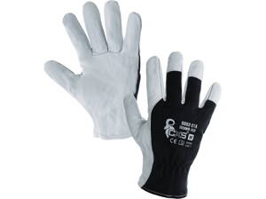 Kombinované rukavice TECHNIK ECO, čierno-biele