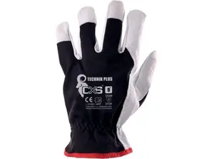 Kombinované rukavice TECHNIK PLUS, černo-biele