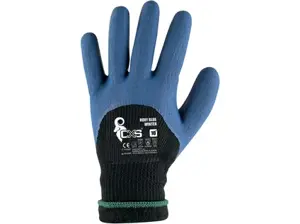 Rukavice CXS ROXY BLUE WINTER, zimné, máčané v latexe