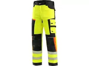 Kalhoty CXS BENSON výstražné, pánske, žlto-čierne