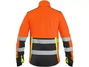 BUNDA CXS BENSON, VÝSTRAŽNÁ, SOFTSHELL, ORANŽOVO - ČIERNA