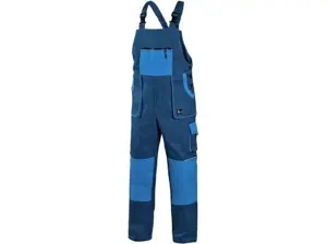 Pánske montérkové nohavice CXS LUXY ROBIN, modro-modré