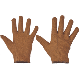 EGRET rukavice úplet - vinyl hnedé