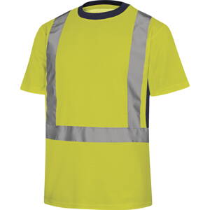 Tričko s krátkymi rukávmi NOVA,  fluorescenčno žltá