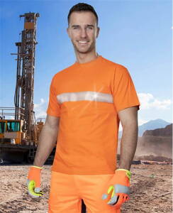 Tričko s krátkym rukávom ARDON® XAVER oranžové, reflexný pruh