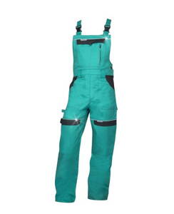 Nohavice s náprsenkou ARDON® COOL TREND zelené predĺžené