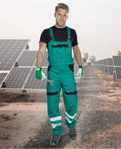 Reflexné nohavice s náprsenkou ARDON® COOL TREND zelené