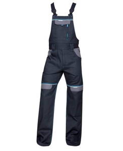 Nohavice s náprsenkou ARDON® COOL TREND čierne predĺžené