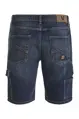 Stretch multi-pocket denim Bermuda shorts