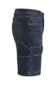 Stretch multi-pocket denim Bermuda shorts