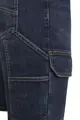 Stretch multi-pocket denim Bermuda shorts