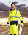Mikina flísová hi-viz žltá