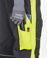 ARDON H6434 Nohavice s náprsenkou ARDON® NEON čierno-žlté skrátené