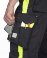 ARDON H6435 Nohavice s náprsenkou ARDON® NEON čierno-žlté predĺžené