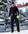 ARDON H6472 Nohavice s náprsenkou ARDON® NEON WINTER čierno-žlté
