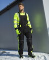 ARDON H6472 Nohavice s náprsenkou ARDON® NEON WINTER čierno-žlté