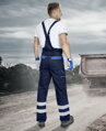 ARDON H8932 Reflexné nohavice s náprsenkou  COOL TREND tm.modré-sv.modré