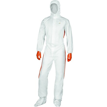 Kombinéza s elastickou kapucňou DT125, biela