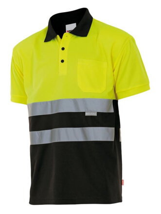Dvojfarebné polo tričko s krátkym rukávom