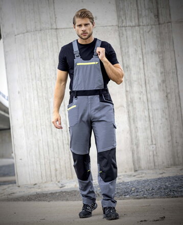 Nohavice s náprsenkou ARDON® 4Xstretch®  sivé 