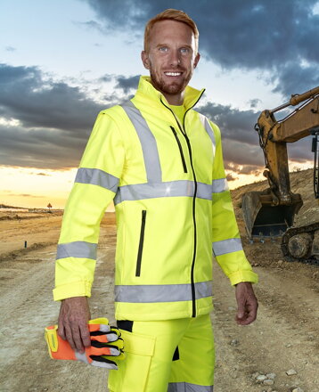 Bunda softshelová ARDON® REF501 hi-viz žltá