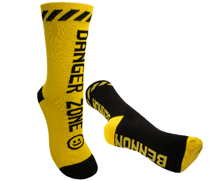 BENNONKY Black/Yellow Socks