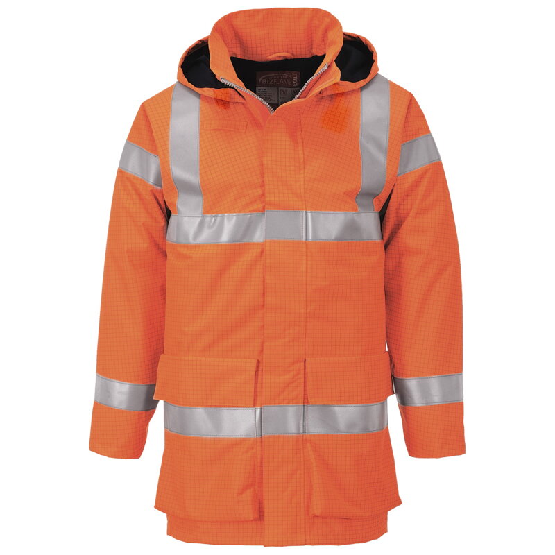Nehorľavá vetrovka Bizflame Hi-Vis Multi Lite Rain
