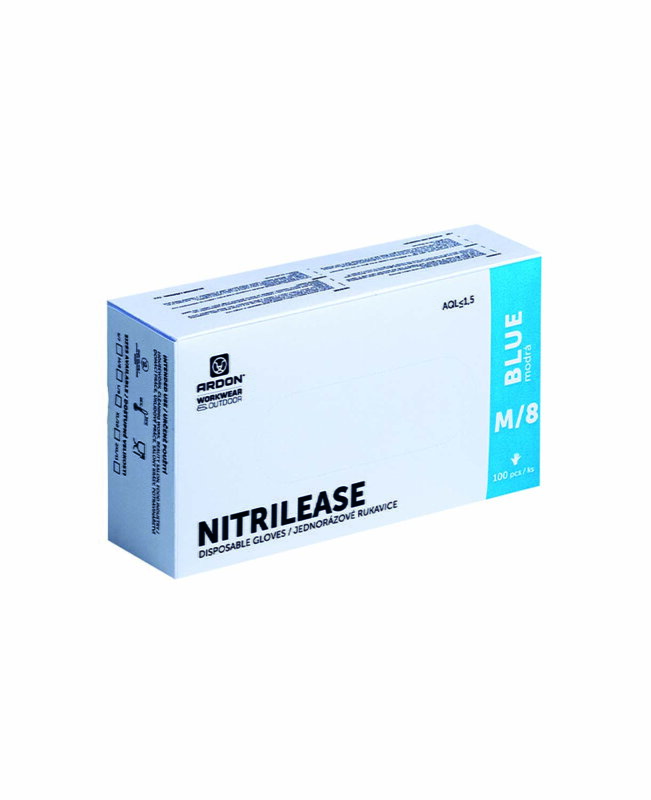 ARDON A5035 Jednorázové rukavice ARDON®NITRILEASE BLUE - nepudrované - modré 07