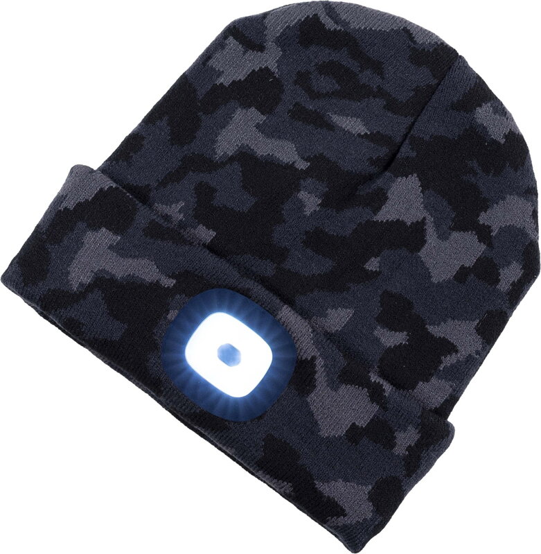 ARDON H6043 Zimná čiapka s LED svietlom BOAST, Camo čierna
