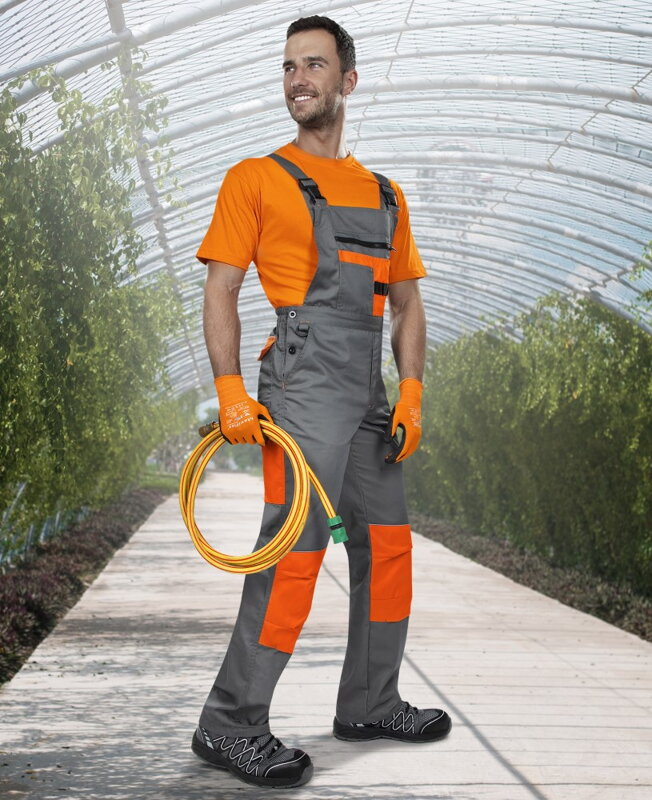 Nohavice s náprsenkou ARDON® 2STRONG 03 sivo-oranžové Nohavice s náprsenkou ARDON® 2STRONG 03 sivo-oranžové
