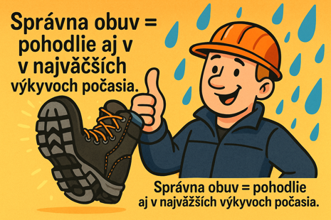 Kvalitná pracovná obuv vhodná pre teplotné výkyvy počas roka