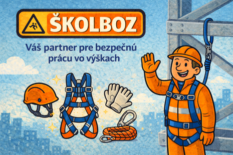 Bezpečnostný postroj a istenie pracovníka pri práci vo výškach – ŠKOLBOZ