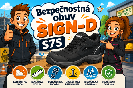  Maximálna výdrž v drsnom teréne: Bezpečnostná obuv SIGN-D S7S