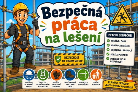 Bezpečná práca na lešení: Od správneho označenia po záchytné postroje