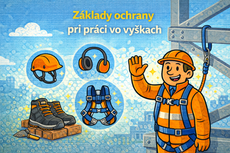 Kotviaci bod, celotelový postroj a spojovacie prvky – pri bezpečnej práci vo výškach.