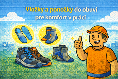 Pracovné vložky a ponožky do obuvi pre vyšší komfort a zdravé nohy pri práci
